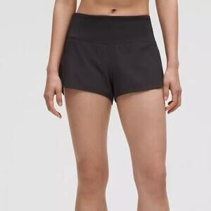 Womens Lululemon Speed Up High-Rise Lined Short 2.5" Black Size 14 EUC!